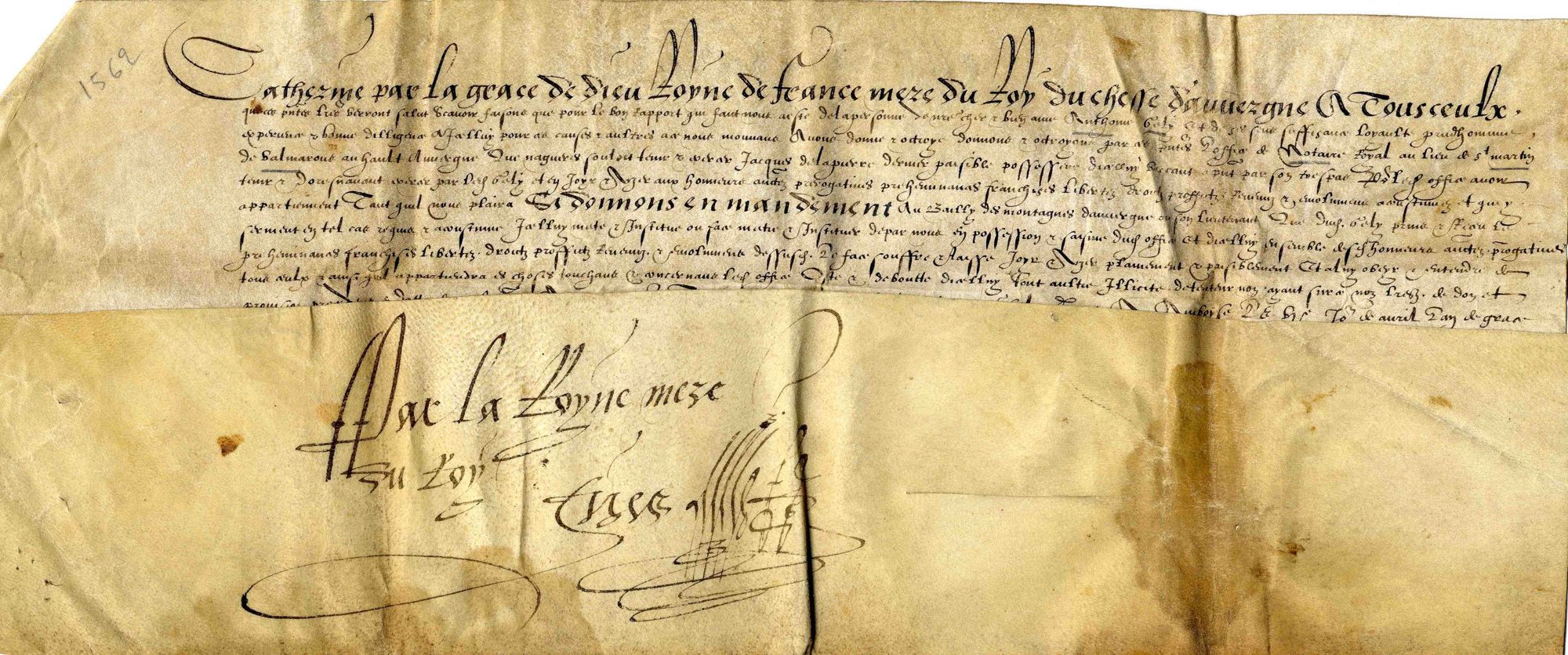 Un notaire nommé par Catherine de Médicis : les lettres de provision d’office d’Antoine Gély