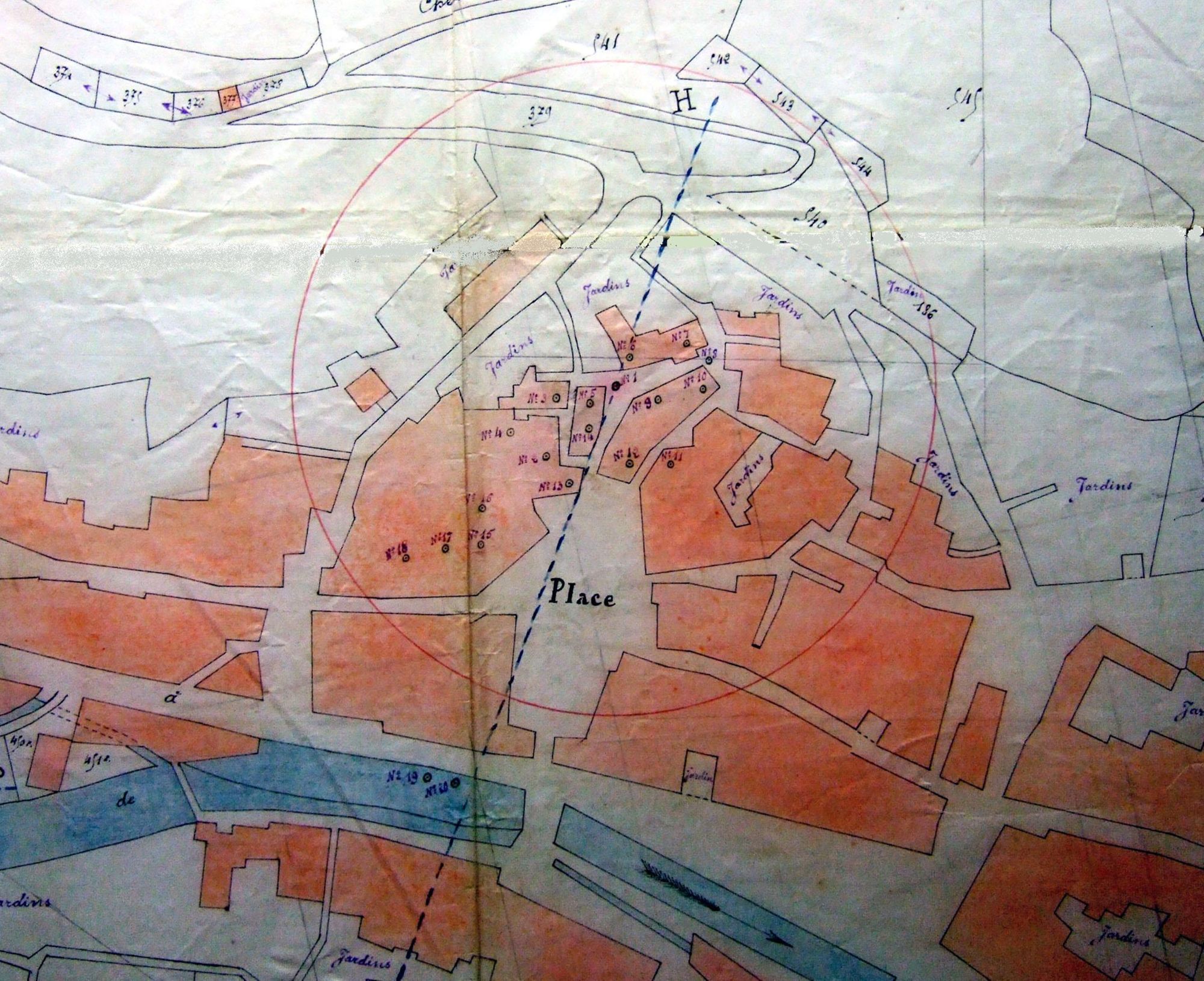 Plan des eaux thermales de Chaudes-Aigues en 1891